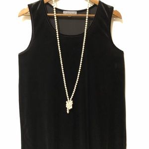 Junior My Collection Black Velvet Top XL
